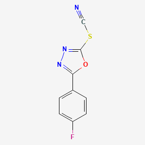 molecular formula C9H4FN3OS B1401877 2-(4-氟苯基)-5-硫氰酸根-[1,3,4]恶二唑 CAS No. 41421-09-4