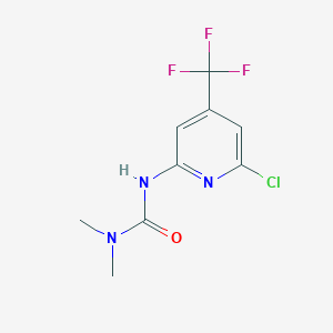 molecular formula C9H9ClF3N3O B1401888 3-(6-氯-4-三氟甲基-吡啶-2-基)-1,1-二甲基-脲 CAS No. 1311279-31-8