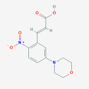 molecular formula C13H14N2O5 B1401891 (E)-3-(5-吗啉-4-基-2-硝基苯基)-丙烯酸 CAS No. 158726-95-5