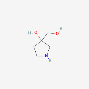 molecular formula C5H11NO2 B1401894 3-(羟甲基)吡咯烷-3-醇 CAS No. 1363381-92-3