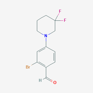 molecular formula C12H12BrF2NO B1401895 2-Bromo-4-(3,3-difluoropiperidin-1-yl)benzaldehyde CAS No. 1779119-43-5