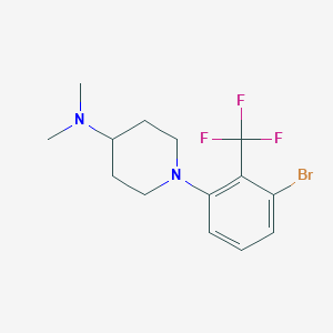 molecular formula C14H18BrF3N2 B1401897 1-(3-bromo-2-(trifluoromethyl)phenyl)-N,N-dimethylpiperidin-4-amine CAS No. 1779122-81-4