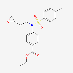 Benzoic acid,4-[[(4-methylphenyl)sulfonyl][2-(2-oxiranyl)ethyl]amino]-, ethyl ester