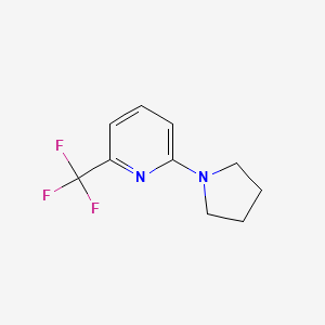 molecular formula C10H11F3N2 B1401903 2-(Pyrrolidin-1-yl)-6-(trifluoromethyl)pyridine CAS No. 1346534-56-2