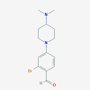B1401917 2-Bromo-4-(4-(dimethylamino)piperidin-1-yl)benzaldehyde CAS No. 1713160-78-1