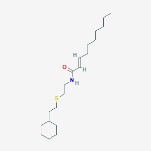 molecular formula C20H37NOS B140192 (E)-N-[2-(2-环己基乙基硫基)乙基]癸-2-烯酰胺 CAS No. 137089-36-2