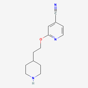 B1401925 2-(2-Piperidin-4-ylethoxy)isonicotinonitrile CAS No. 1420946-38-8