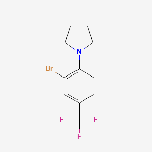 B1401927 1-(2-Bromo-4-(trifluoromethyl)phenyl)pyrrolidine CAS No. 1704068-99-4