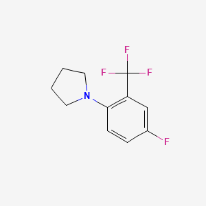 B1401929 1-(4-Fluoro-2-(trifluoromethyl)phenyl)pyrrolidine CAS No. 1707581-16-5