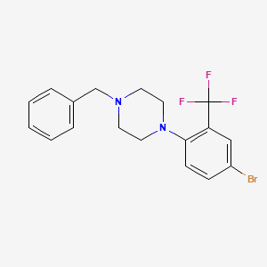 B1401936 1-Benzyl-4-(4-bromo-2-(trifluoromethyl)-phenyl)piperazine CAS No. 1774896-01-3