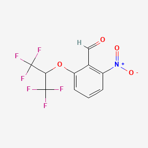 B1401937 2-(1,1,1,3,3,3-Hexafluoropropan-2-yloxy)-6-nitrobenzaldehyde CAS No. 1774893-68-3