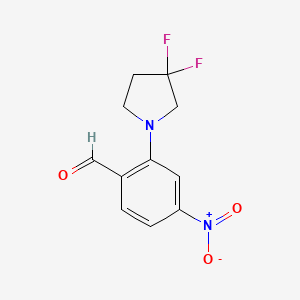 B1401938 2-(3,3-Difluoropyrrolidin-1-yl)-4-nitrobenzaldehyde CAS No. 1713163-01-9