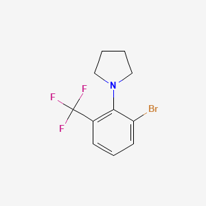 B1401944 1-(2-Bromo-6-(trifluoromethyl)phenyl)pyrrolidine CAS No. 1707605-10-4