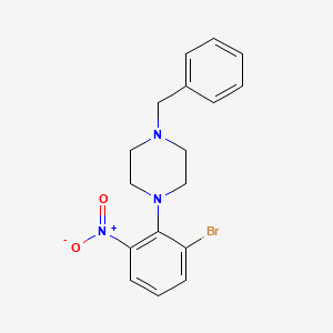 B1401946 2-(4-Benzylpiperazin-1-yl)-3-bromonitrobenzene CAS No. 1779120-79-4