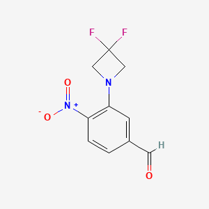 B1401949 3-(3,3-Difluoroazetidin-1-yl)-4-nitrobenzaldehyde CAS No. 1779119-35-5