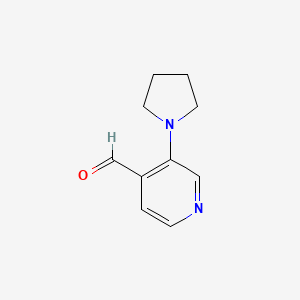 B1401950 3-(Pyrrolidin-1-yl)isonicotinaldehyde CAS No. 1707365-70-5