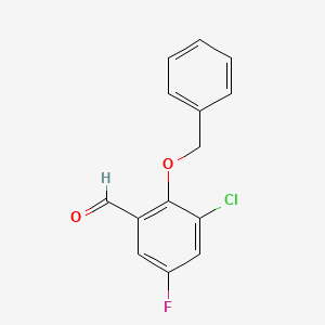 2-(Benzyloxy)-3-chloro-5-fluorobenzaldehyde