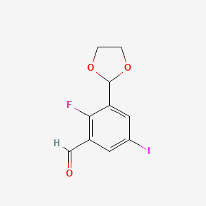 3-(1,3-Dioxolan-2-yl)-2-fluoro-5-iodobenzaldehyde