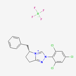 (R)-5-Benzyl-2-(2,4,6-trichlorophenyl)-6,7-dihydro-5H-pyrrolo[2,1-c][1,2,4]triazol-2-ium tetrafluoroborate