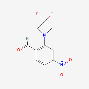 B1401959 2-(3,3-Difluoroazetidin-1-yl)-4-nitrobenzaldehyde CAS No. 1713160-73-6
