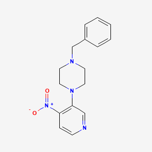 molecular formula C16H18N4O2 B1401960 1-Benzyl-4-(4-nitropyridin-3-yl)piperazine CAS No. 1779124-82-1