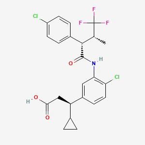 (3R)-3-[4-chloro-3-[[(2S,3R)-2-(4-chlorophenyl)-4,4,4-trifluoro-3-methylbutanoyl]amino]phenyl]-3-cyclopropylpropanoic acid