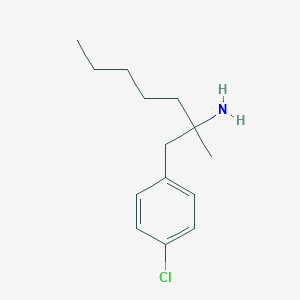 molecular formula C14H22ClN B14019646 1-(4-Chlorophenyl)-2-methylheptan-2-amine CAS No. 1743-65-3