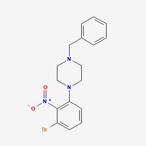 molecular formula C17H18BrN3O2 B1401966 2-(4-Benzylpiperazin-1-yl)-6-bromonitrobenzene CAS No. 1779118-86-3