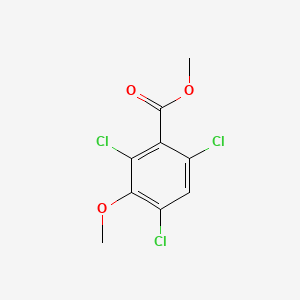 molecular formula C9H7Cl3O3 B14019662 Methyl 2,4,6-trichloro-3-methoxybenzoate 