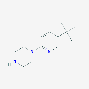 molecular formula C13H21N3 B14019668 1-[5-(1,1-Dimethylethyl)-2-pyridinyl]piperazine CAS No. 1211534-45-0