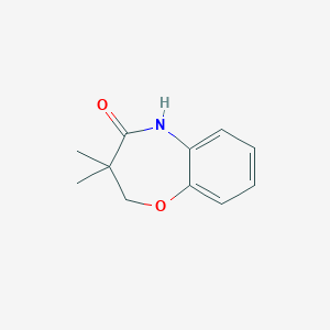 molecular formula C11H13NO2 B1401968 3,3-二甲基-2,3-二氢-1,5-苯并恶杂环-4(5H)-酮 CAS No. 1267772-70-2