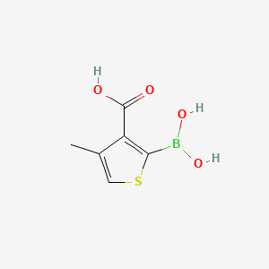 molecular formula C6H7BO4S B14019762 2-Borono-4-methylthiophene-3-carboxylic acid 