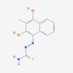 molecular formula C12H11N3O2S B14019778 (2,4-Dihydroxy-3-methylnaphthalen-1-yl)iminothiourea CAS No. 29020-78-8