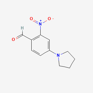 molecular formula C11H12N2O3 B1401978 2-硝基-4-(吡咯烷-1-基)苯甲醛 CAS No. 1707378-00-4