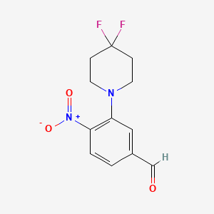 molecular formula C12H12F2N2O3 B1401979 3-(4,4-Difluoropiperidin-1-yl)-4-nitrobenzaldehyde CAS No. 1707580-89-9
