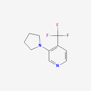 molecular formula C10H11F3N2 B1401980 3-(Pyrrolidin-1-yl)-4-(trifluoromethyl)pyridine CAS No. 1707367-77-8