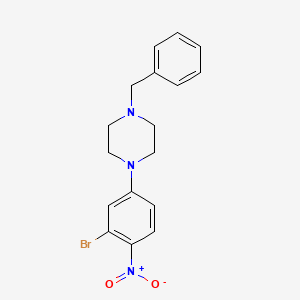 molecular formula C17H18BrN3O2 B1401988 4-(4-Benzylpiperazin-1-yl)-2-bromonitrobenzene CAS No. 1713160-89-4