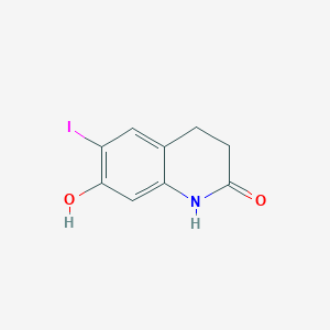 molecular formula C9H8INO2 B1401993 7-羟基-6-碘-1,2,3,4-四氢喹啉-2-酮 CAS No. 1426904-69-9