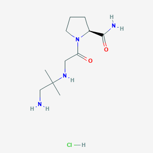 (S)-1-(2-(1-Amino-2-methylpropan-2-ylamino)acetyl)pyrrolidine-2-carboxamide hydrochloride