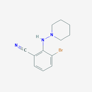 B1402009 3-Bromo-2-(piperidin-1-ylamino)benzonitrile CAS No. 1707373-98-5