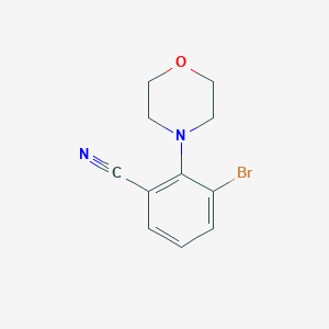 B1402011 3-Bromo-2-morpholinobenzonitrile CAS No. 1774898-77-9