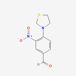 B1402014 3-Nitro-4-(thiazolidin-3-yl)benzaldehyde CAS No. 1774893-95-6