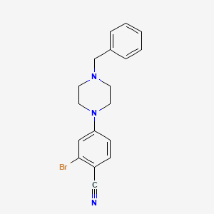 B1402016 4-(4-Benzylpiperazin-1-yl)-2-bromobenzonitrile CAS No. 1713160-47-4
