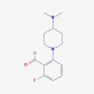 B1402027 2-[4-(Dimethylamino)piperidin-1-YL]-6-fluorobenzaldehyde CAS No. 1707377-98-7