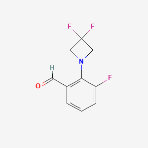 B1402033 3-Fluoro-2-(3,3-difluoroazetidin-1-yl)benzaldehyde CAS No. 1779119-77-5