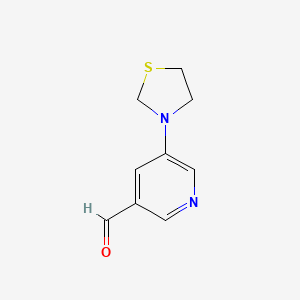 B1402052 5-(Thiazolidin-3-yl)nicotinaldehyde CAS No. 1713160-16-7