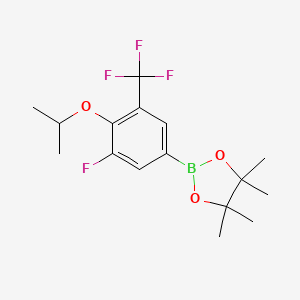 2-(3-Fluoro-4-isopropoxy-5-(trifluoromethyl)phenyl)-4,4,5,5-tetramethyl-1,3,2-dioxaborolane