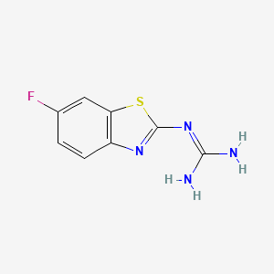 molecular formula C8H7FN4S B1402055 N-(6-氟-1,3-苯并噻唑-2-基)胍 CAS No. 1379811-58-1