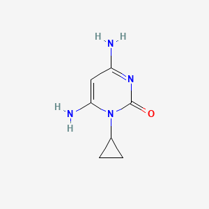 molecular formula C7H10N4O B1402057 4,6-二氨基-1-环丙基嘧啶-2(1H)-酮 CAS No. 1379811-38-7