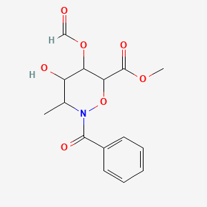 Methyl 2-benzoyl-5-formyloxy-4-hydroxy-3-methyloxazinane-6-carboxylate